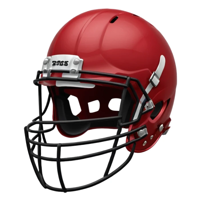 college football player helmets dark red  sticker