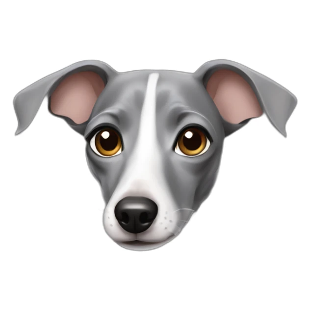 full grey Italian greyhound emoji sticker