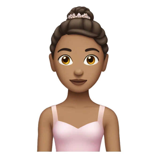 Ballerina with light skin and dark brown hair sticker