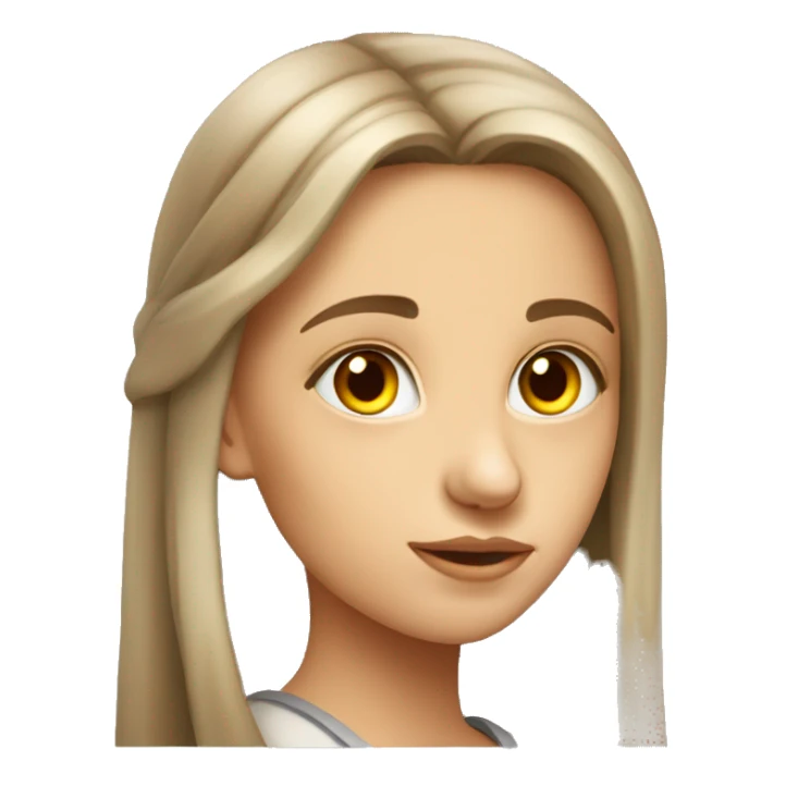 slavic girl with hazel eyes stands in profile sticker