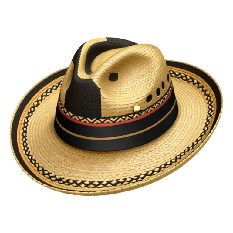 Colombian Sombrero Voltiao black and beige sticker