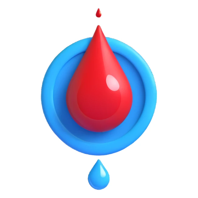 ‘Modern and clean diabetes awareness symbol with blue circle and blood drop in the middle. sticker