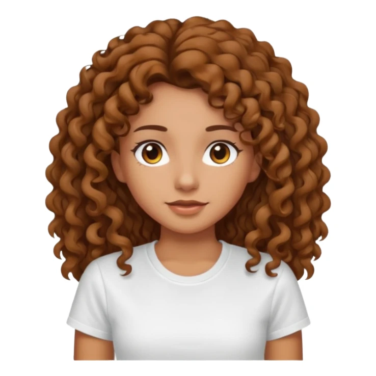 Quero uma menina moreninha com os cabelos longos e cacheados com uma blusa do sticker