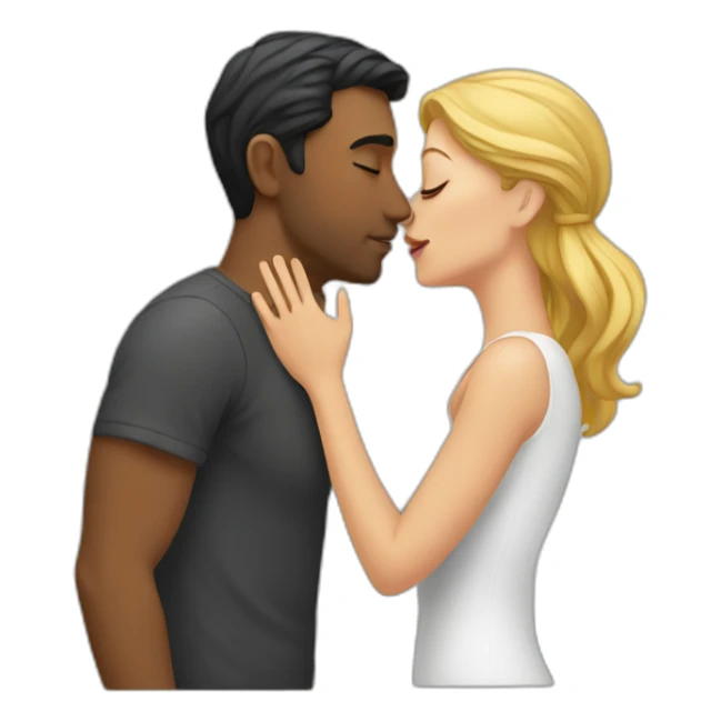 Man kissing woman sticker