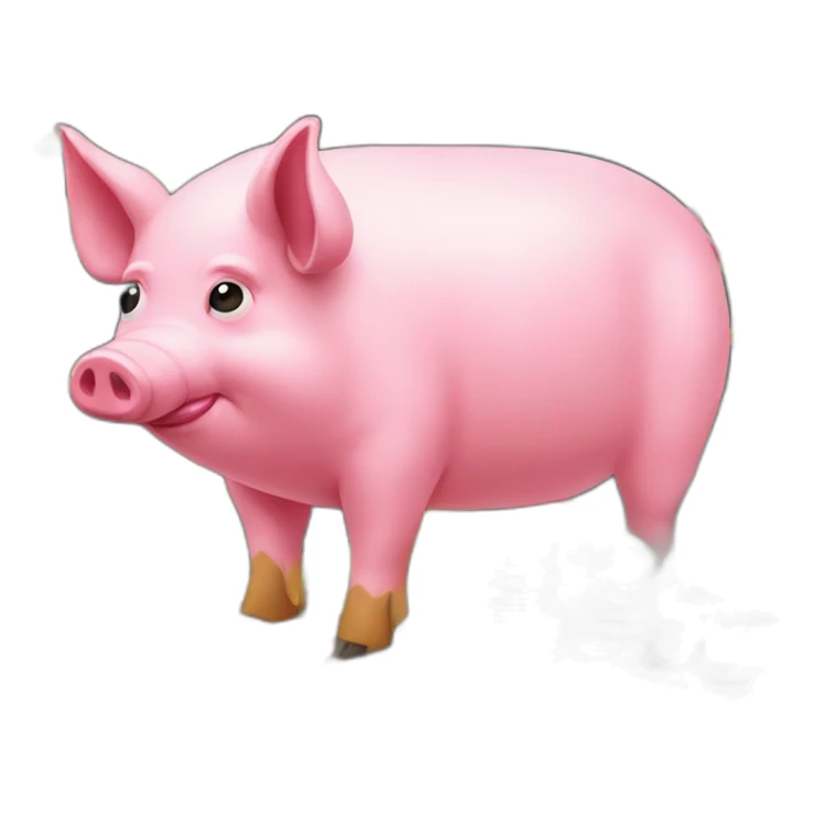 Pink pig bitcoin sticker