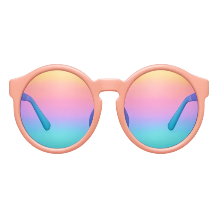A colorful pair of Pastel sunglasses (aesthetic, loose object, apparel)  sticker
