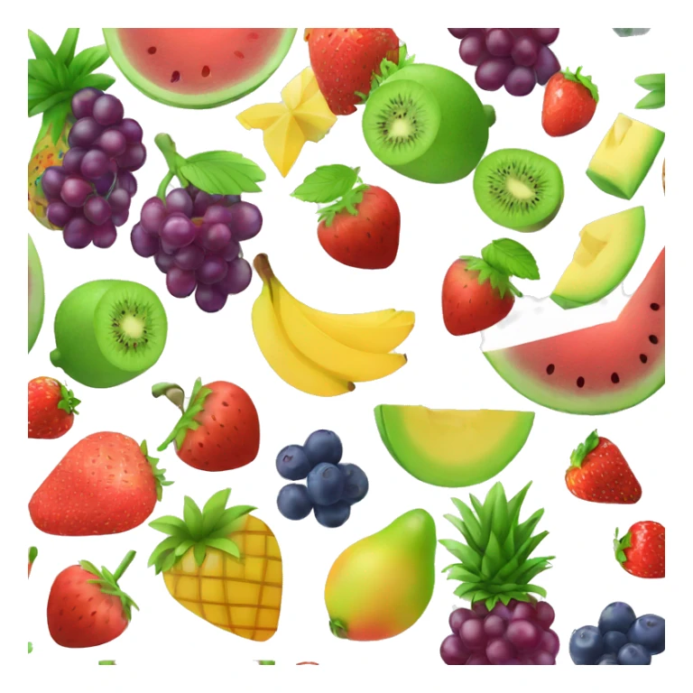 fruit basket with cherry strawberry pineapple blueberry mango grape kiwi & watermelon  sticker