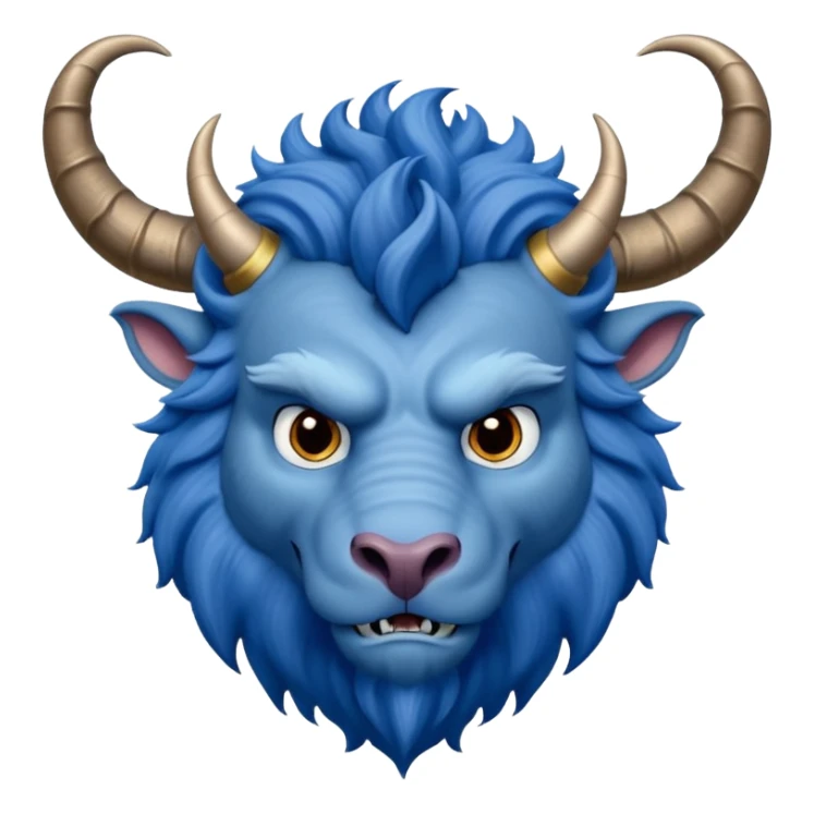 Blue Beast with horn from Beauty and the Beast Movie sticker