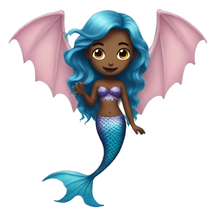 mermaid with bat wings sticker