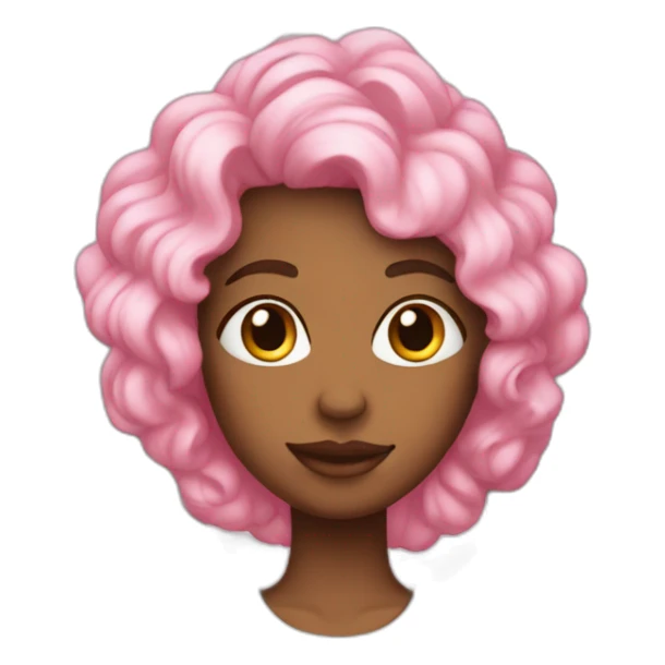 Un ange avec des cheveux roses sticker