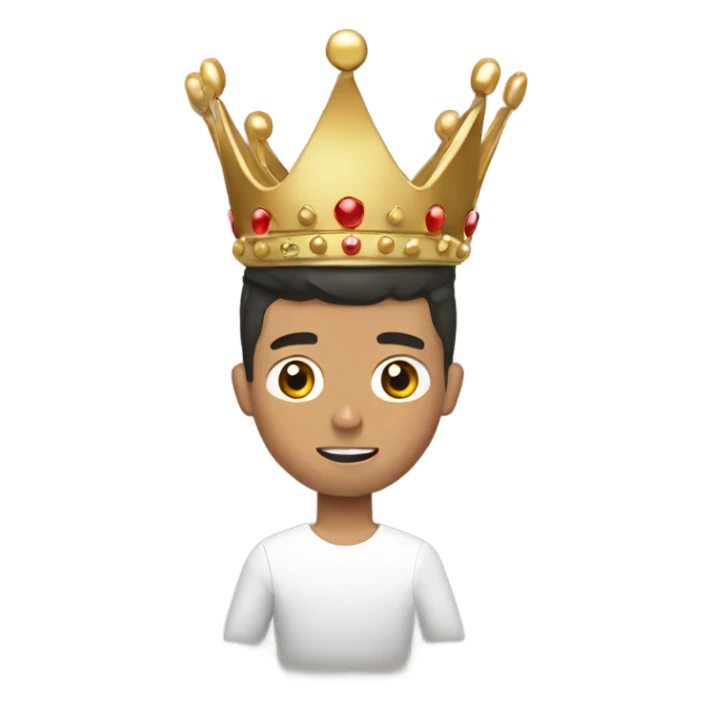 Cristiano Ronaldo with a crown sticker