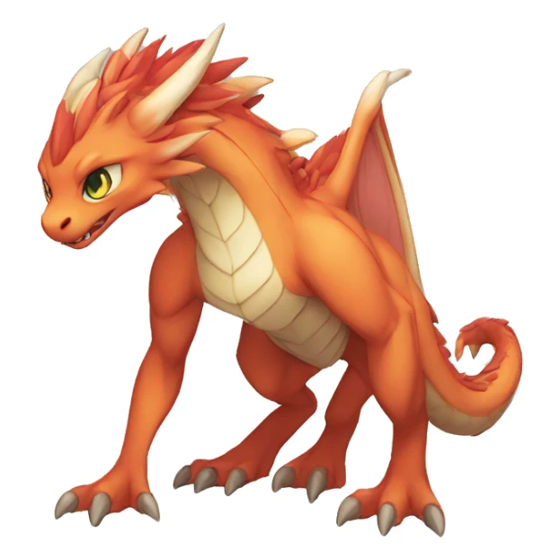 Anthro Sona Fakemon Dragon Full Body sticker