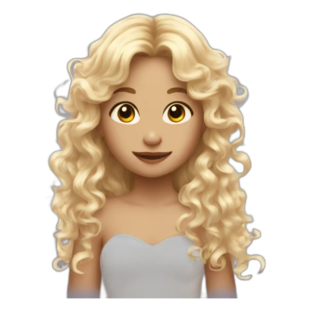 angel fairy with wings and long curly blond hair sticker