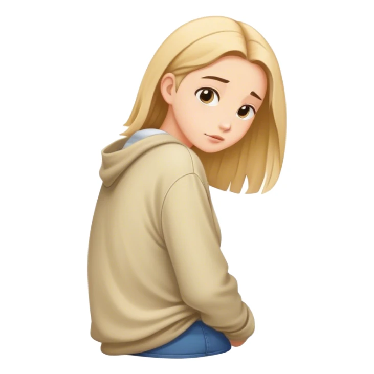  slouching back funny obvious slouch, girl sticker