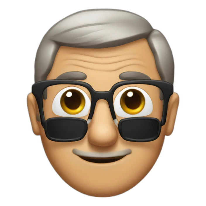 Mister Bean Tanned wearing glasses sticker