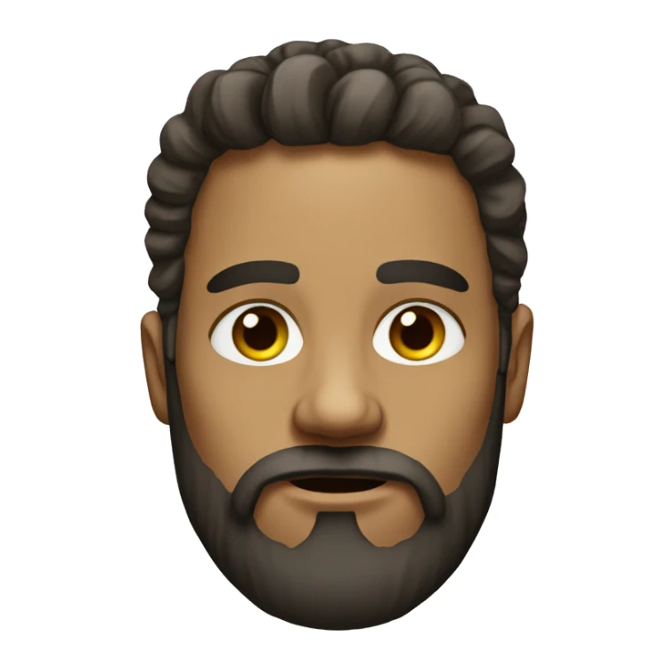 realistic male portrait with beard and locks sticker