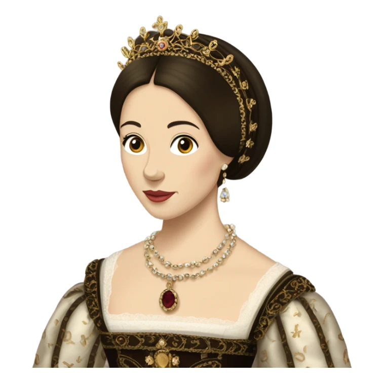 Anne Boleyn Tudor pretty detailed  sticker