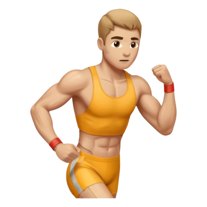 runner finishing a race going through finish tape sticker