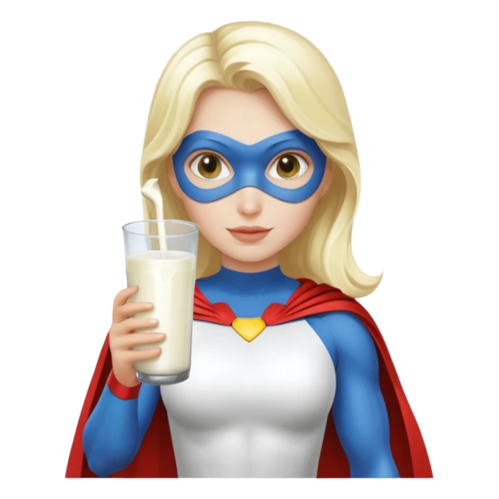 Milk themed women super hero sticker