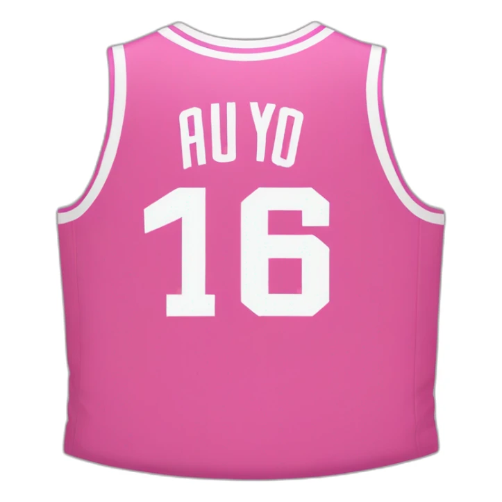 Maillot de basket rose avec le numéro 16 sticker