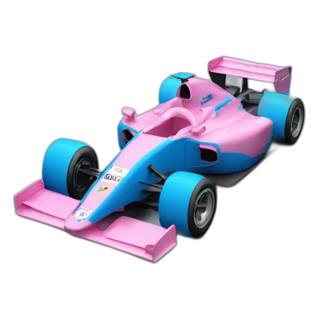 Alpine f1 car pink and blue  sticker