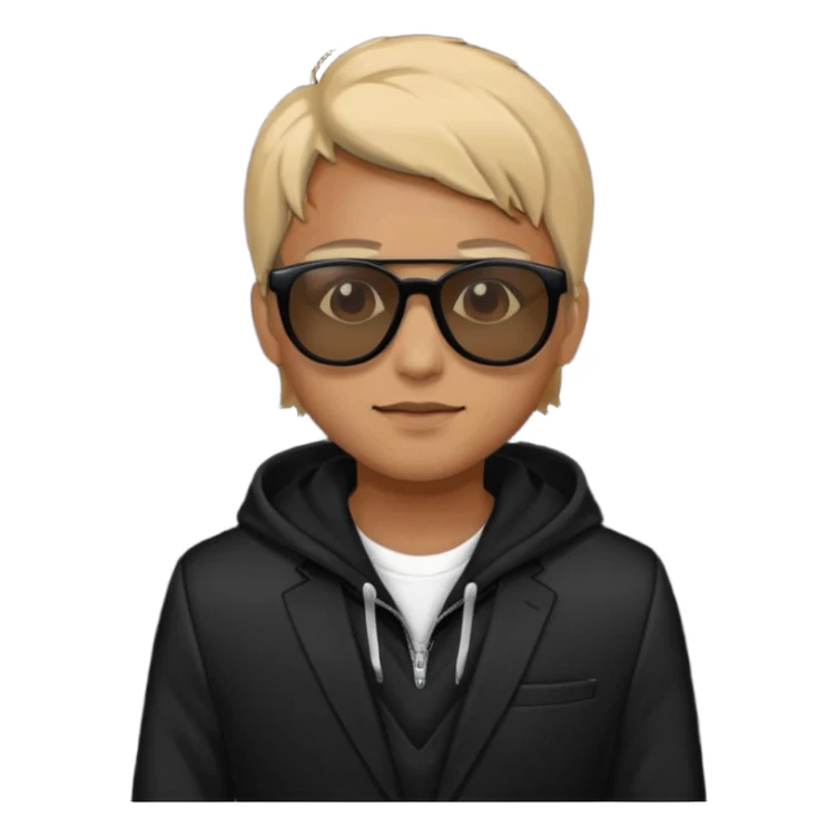 hoodie, sunglasses, suit sticker