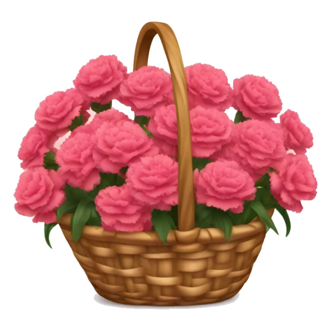 basket of carnations flowers sticker