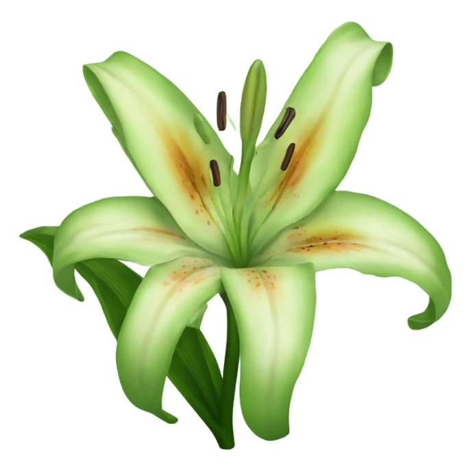  forest green lily sticker