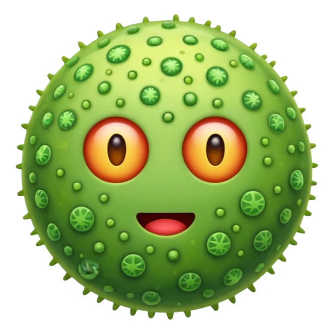 un emoji de dos bacterias sticker