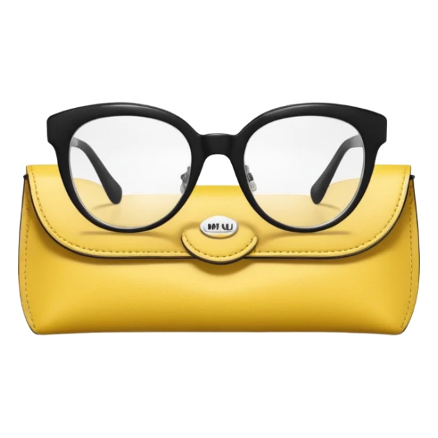 generate an ios genmoji of miu miu spectacles sticker