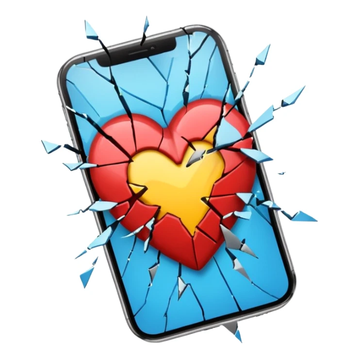 Emoji heart break iphone XR  sticker
