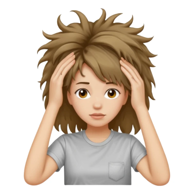 a foot placed on a girl's head sticker