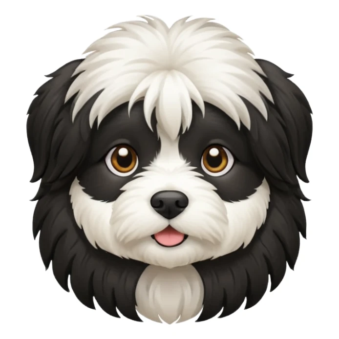 Black and white Havanese dog sticker
