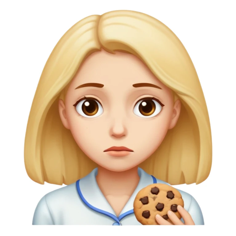 woman waiting hungry and sad  for cookie to be ready sticker