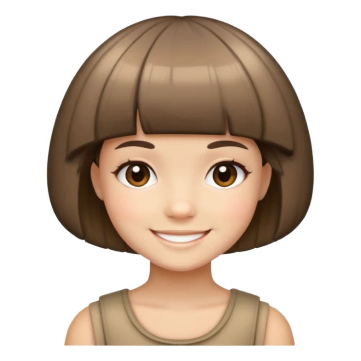 Girl mashroom haircut  sticker
