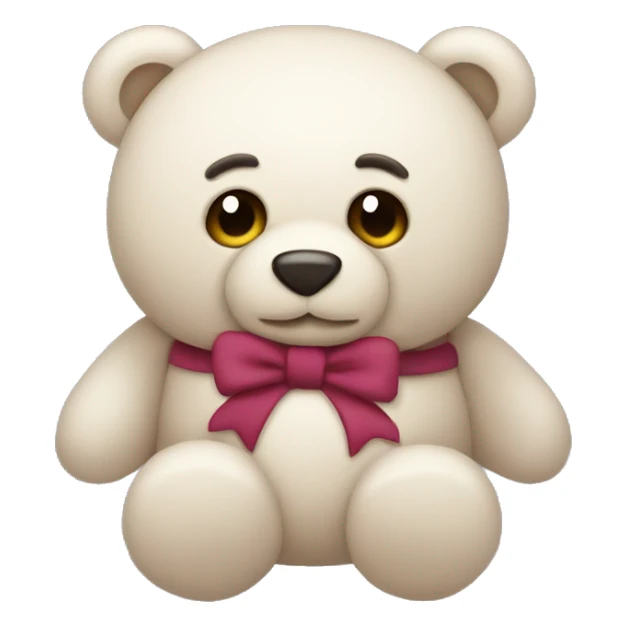 Un lazo roza en un oso de peluche  sticker