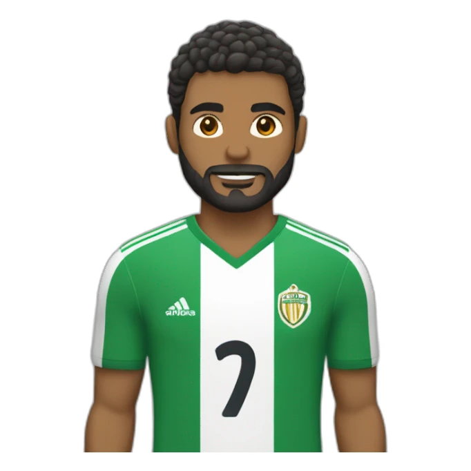 jugador de futbol con barba sticker