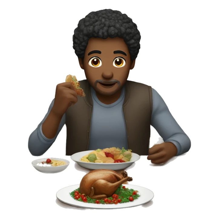 Night Christmas dinner sticker