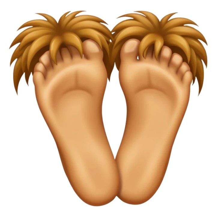 Feet with a lot of hair  sticker