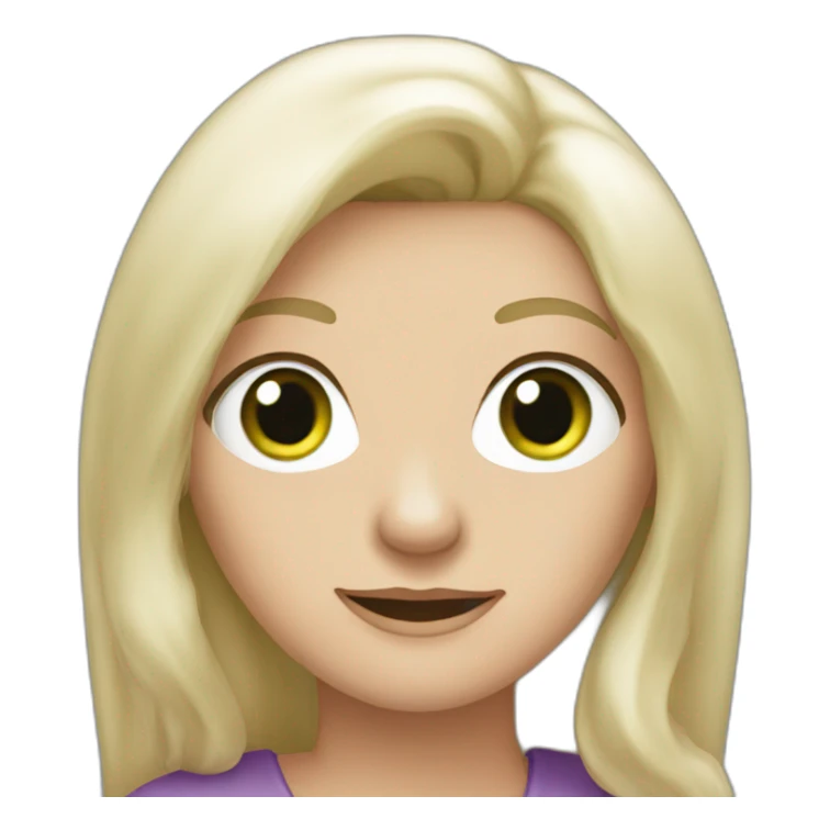 a 28 old women, white skin, long blond hair, green eyes sticker