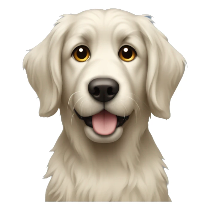 shaggy dog similar to labrador sticker