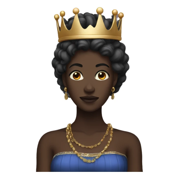 Dark skin male fem queen sticker