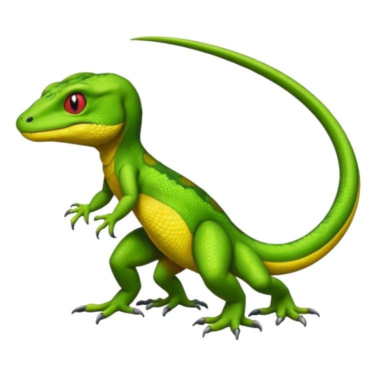 Genesect-lizard-Salandit-Gecko-Treecko-Kecleon-Fakémon-Pokémon-hybrid-creature (full body)  sticker