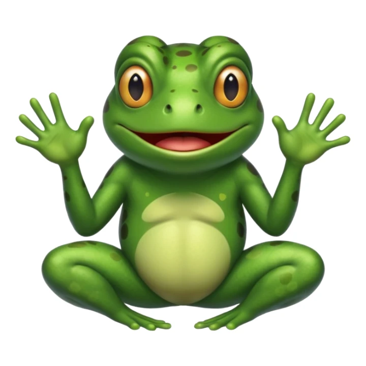 Frog man flicking people off sticker