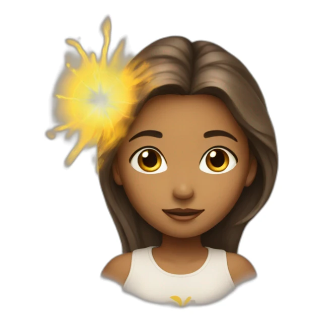 Girl in spiritual energy  sticker