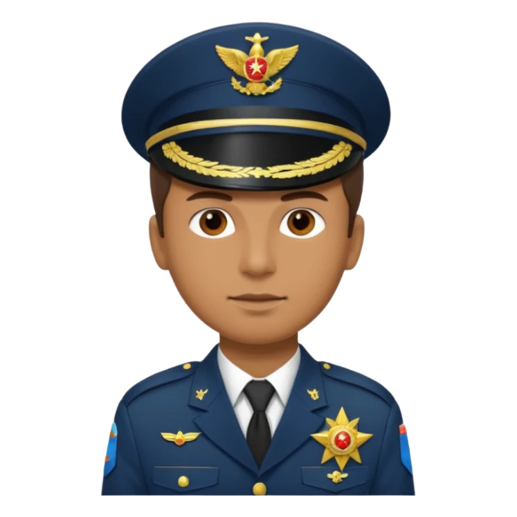 Quiero un 👮🏻‍♂️ pero uniformado de militar sticker