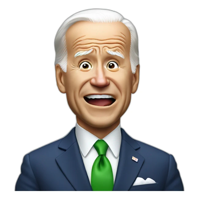 Joe Biden farting relief with green stench realistic sticker