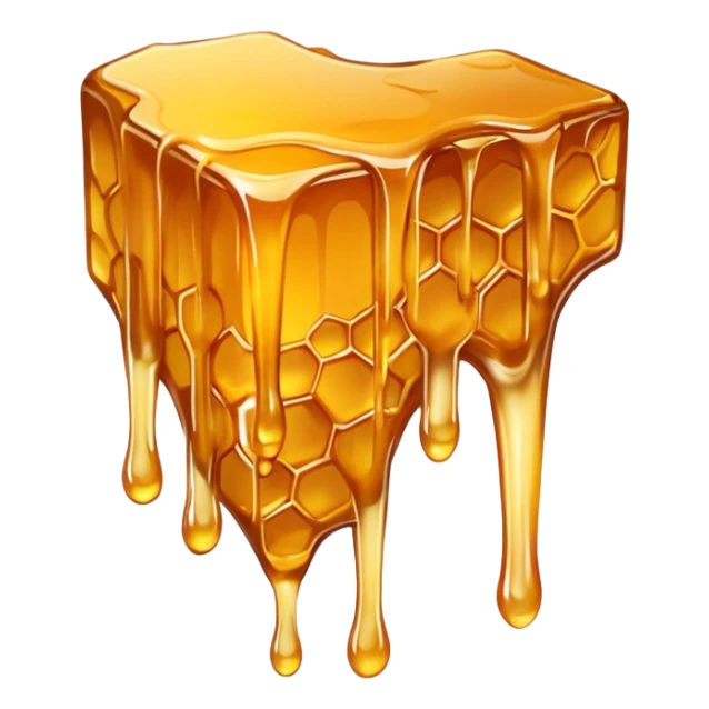 a piece of honeycomb dripping homey sticker