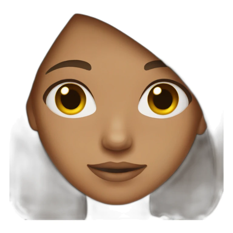 A girl with staright brown hair and brown skin sticker