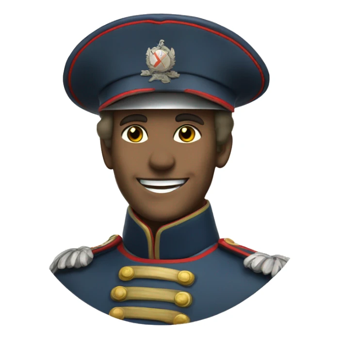 smiling French soldier in the Crimean War sticker